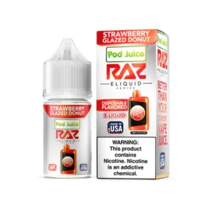 pod juice x raz salt strawberry glazed donut 30ml
