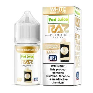 pod juice x raz salt white gummy ice 30ml